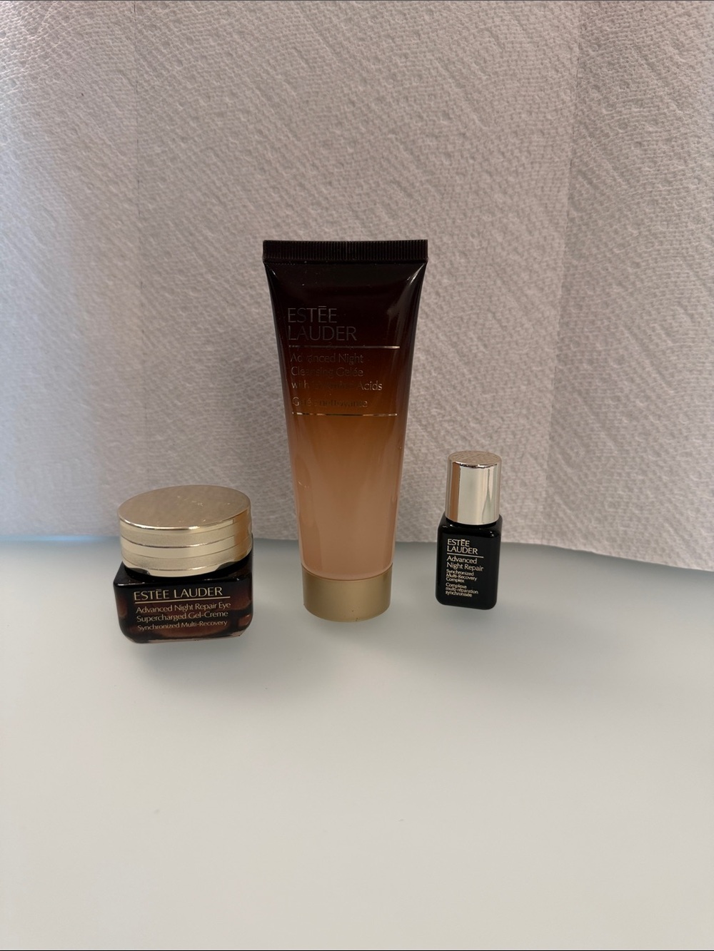 Estee Lauder Eye Cream & Night Repair Trio - Brown, Gold